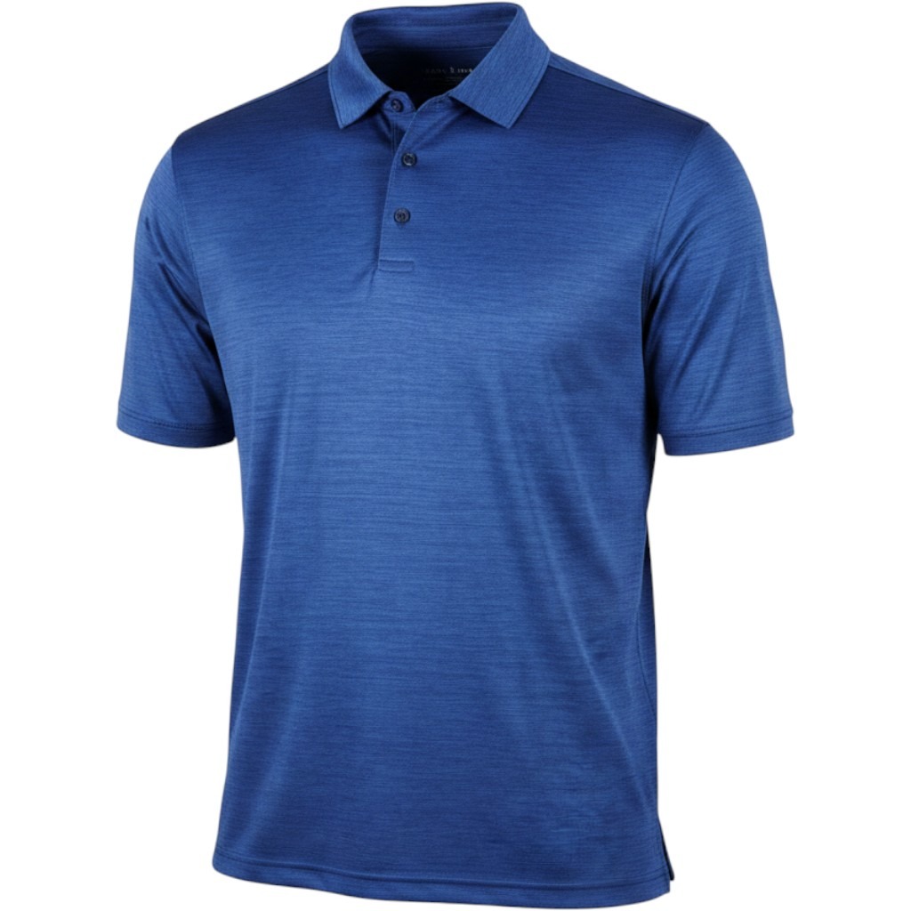 Tommy Bahama Men's Large Blue Space Dye Quarter Zip Performance Polo Shirt Golf